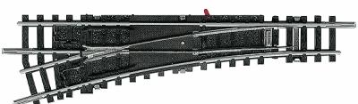 Trix 14938 N Scale Left Turnout w/Polarized Frog -- 15-Degree