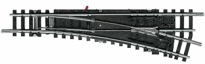 Trix 14939 N Scale Right Turnout w/Polarized Frog -- 15-Degree