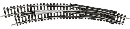 Trix 14947 N Scale Code 80 Curved Manual Turnout -- Left Hand, R3/R4, 12-15/16" 329mm, 14-1/4" 362.6mm Radius, 30 Degrees
