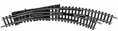 Trix 14957 N Scale Right Curved Turnout -- R1/R2