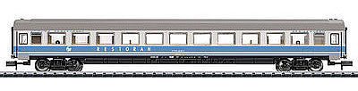 Trix 15096 N Scale Mimara Type Wreelmt Diner - Ready to Run - Minitrix -- Croatian Railways HZ (Era IV; Light Blue, gray)