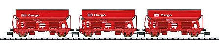 Trix 15098 N Scale Type Td Hopper 3-Pack - Ready to Run - Minitrix -- German Federal Railway (Era V, red)