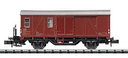 Trix 15270 N Scale Minitrix Type Pwghs 054 Freight Train Baggage Car - Ready to Run -- DB German Federal Railroad (Era IV Scheme, brown)