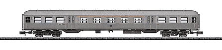 Trix 15445 N Scale Type AB4nb-59 1st and 2nd Class Silver Coin Coach - Ready to Run - Minitrix -- German Federal Railway (Era III, silver)