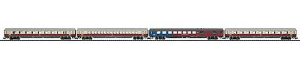 Trix 15545 N Scale InterCity 180 Albrecht Durer 4-Car Set - Ready to Run - Minitrix Exclusiv -- German Federal Railway (Era IV 1977; crimson, ivory)