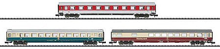Trix 15682 N Scale "EC 41 Moliere" 3-Car Set - Ready to Run - Minitrix -- German Federal Railway (Era V 1991)
