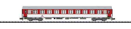 Trix 15697 N Scale Type Y 2nd Class Coach - Ready to Run - Minitrix -- Czech Railroad CD (Era V; white, red)