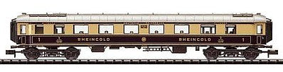 Trix 15780 N Scale Type SA4u-28 1st Class Rheingold Salon Car with Interior Lighting -- German State Railroad (Era II)
