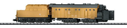 Trix 15820 N Scale Henschel Steam Rotary Snowplow with Tender and Working Plow Wheel - Minitrix -- German State Railroad #30 50 979 5216-5 (Weathered, Era IV 1986; yellow)
