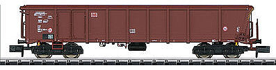 Trix 15992 N Scale Tamns 893 High-Side covered Gondola - Ready to Run - Minitrix -- German Federal Railway (Era VI, Boxcar Red)