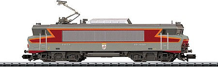 Trix 16006 N Scale Class BB 15000 Electric - Standard DC - Minitrix -- French State Railways SNCF #BB 15061 (Era IV, TEE Scheme; gray, red, orange)