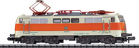 Trix 16114 N Scale Class 111 Electric - Sound and DCC-SX - Minitrix -- German Federal Railway #111 137-6 (Era V 1974; S-Bahn; ivory, orange)