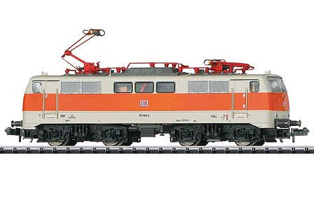 Trix 16115 N Scale Class 111 Electric - Sound and DCC-SX - Minitrix -- German Railroad DB AG 111 162-4 (Era V 1995; ivory, orange)