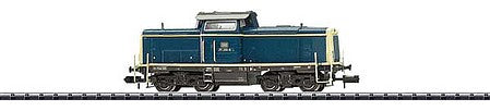 Trix 16123 N Scale Class 211 Diesel w/DCC/SX - Minitrix -- German Federal Railway (Era IV; Ocean Blue, beige)