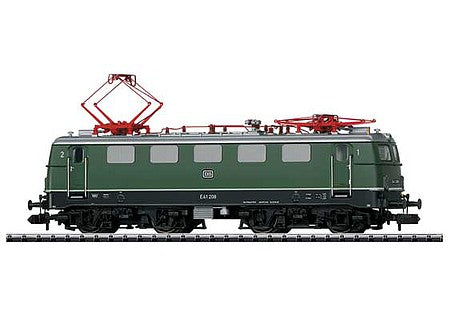 Trix 16143 N Scale Class E 41 Electric - Sound and DCC - Minitrix -- German Federal Railway #E 41 208 (Era III; Chrome Oxide, black)
