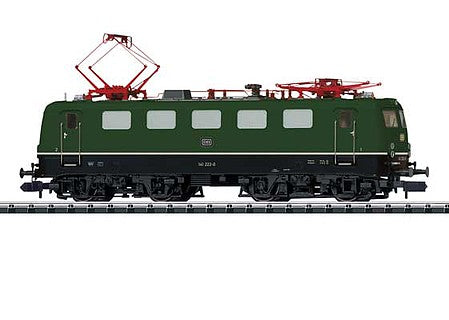 Trix 16145 N Scale Class 141 Electric - Sound and DCC - Minitrix -- German Federal Railroad DB 141 222-0 (Era IV, green, black)