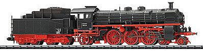 Trix 16187 N Scale Class 18.4 4-6-2 - Standard DC - Minitrix -- German Federal Railway #18 614 (Era III 1955; black, red)
