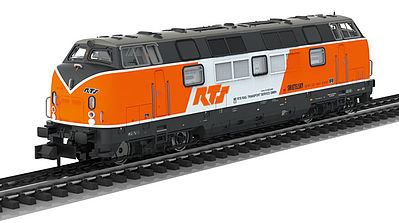 Trix 16202 N Scale Class 221 Diesel w/Sound & DCC -- Rail Transport Service (Era VI; orange, white, black)