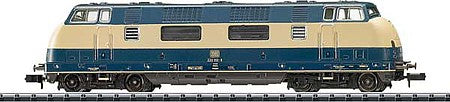 Trix 16222 N Scale Class BR 220 with DCC/SX - Trix Exclusiv -- German Federal Railway #220 012-9 (Era IV; beige, Ocean Blue)