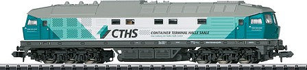 Trix 16231 N Scale Class 232 Ludmilla Diesel - Standard DC - Minitrix -- Container Terminal Halle Saale CTHS (Era VI; teal, blue, white, black, gray)