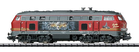 Trix 16289 N Scale Class 218 Diesel - Sound & DCC-SX - Minitrix -- Railsystems RP #218 469-5 (Era VI; red, gold; Betty Boom Nose Art)