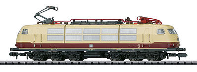 Trix 16341 N Scale Class 103.2 Electric w/Sound & DCC/SX - Minitrix -- German Federal Railway #103 235-8 (Era VI; Ivory, red, gray)
