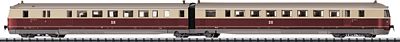 Trix 16371 N Scale Class 183 Diesel Railcar w/DCC/SX - Minitrix -- German State Railroad #183 252-6 (Era IV 1975; Ruby Red, beige)