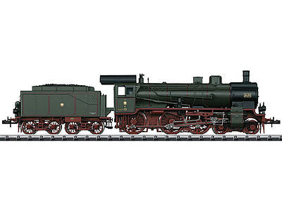 Trix 16381 N Scale Class P8 4-6-0, Box Tender w/Sound & DCC - Minitrix -- Royal Prussian Railway Administration KPEV (Era I; green, red, black)