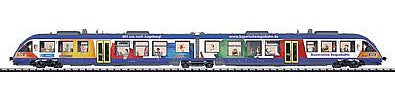 Trix 16481 N Scale LINT 41 Class 648.2 Diesel Railcar Set - Standard DC -- Bavarian Regiobahn BRB (Era VI, Puppenkistenzug Marionette Theater)