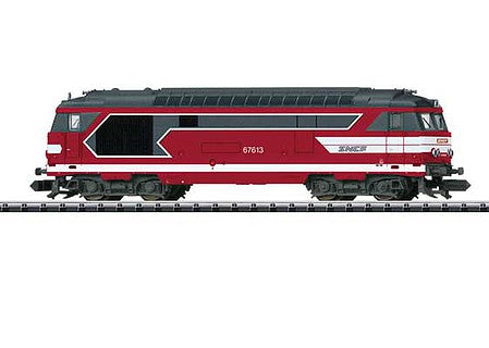 Trix 16706 N Scale Modernized Class BB 67400 Diesel - Standard DC - Minitrix -- French National Railways SNCF (Era IV Livree Capitole Scheme, red, gray, whi