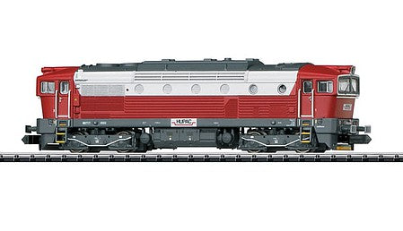 Trix 16737 N Scale Class D753 Diesel - Sound and DCC-SX - Minitrix -- Hupac (Era V 2004; red, gray)