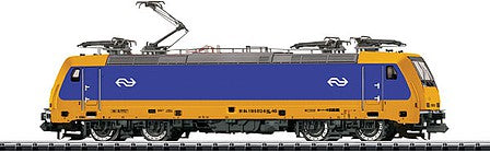Trix 16875 N Scale Class E 186 Electric - Sound and DCC-SX - Minitrix -- Dutch Railways NS (Era VI; blue, yellow)