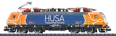 Trix 16892 N Scale Class 189 ES 64 F4 Electric w/4 Pantographs - Standard DC - Minitrix -- HUSA Transportation (Era VI; orange, blue, white, black)