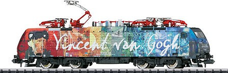 Trix 16895 N Scale Minitrix ES 64 F4-206 Electric Locomotive -- "Vincent van Gogh" 125th Anniversary
