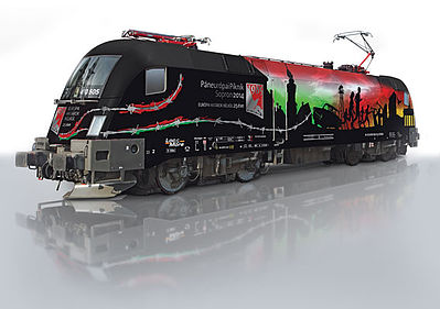 Trix 16954 N Scale Class 182 Electric - Standard DC -- Raaber Railroad GYSEV #91 43 0470 505-8 (Era VI, Full Color Graphics)