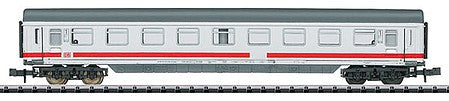 Trix 18052 N Scale Type Av Intercity 1st Class Compartment Car - Ready to Run - Minitrix -- German Federal Railway (Era V; white, red, gray)