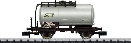 Trix 18084 N Scale 2-Axle Tank Car - Ready to Run - Hobby -- CAIB (Era V, gray, green)