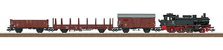 Trix 21528 HO Scale Era III Freight Train Starter Set w/DCC -- German Federal Railway (2-6-0T, 3 Cars; Mobile Station, C-Track Oval)