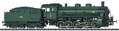 Trix 22029 HO Scale Class G 5/5 0-10-0 with 2 T21,8 Tenders - Sound & DCC -- German State Railroad DRG (Era II, green, black)