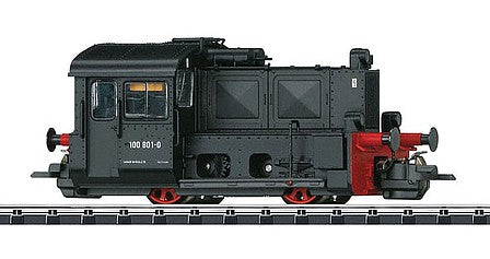 Trix 22119 HO Scale Kof II Diesel Locomotive with Sound & DCC -- German State Railroad DR #100 801-0 (Era IV; black, red)