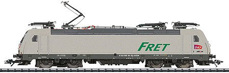 Trix 22165 HO Scale TRAXX 2 Class E 186 Electric Locomotive with Sound & DCC -- French State Railways SNCF FRET (Era VI; gray, green)