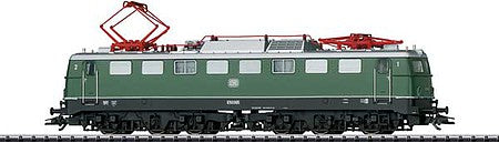 Trix 22177 HO Scale Class E 50 Electric Locomotive with Sound & DCC/SX -- German Federal Railway #E 50 065 (Era III 1962; green, silver, black)