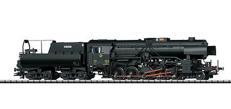 Trix 22220 HO Scale Class 42 2-10-0 with Tub-Style Tender - Sound and DCC-SX -- Luxembourg State Railways CFL #5519 (Era VI 2018; black, red)
