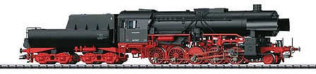 Trix 22224 HO Scale Class 42 2-10-0 Tub-Style Tender with Sound & DCC/SX -- German Federal Railway #42 1417 (Era III 1950; black, red)