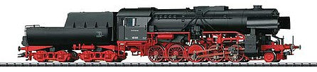 Trix 22228 HO Scale Class 42 2-10-0 Tub-Style Tender - Standard DC -- German State Railroad #42 001 (Era III 1951; black, red)