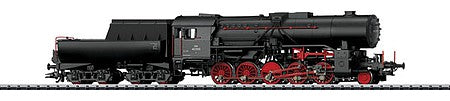 Trix 22229 HO Scale Class 42 2-10-0 with Tub-Style Tender - Standard DC -- Austrian Federal Railways (Era III 1950s; black, red)