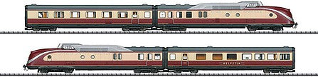 Trix 22261 HO Scale Class VT 11.5 TEE Diesel Rail Car Train-Only Set with Sound & DCC -- German Federal Railway (TEE, Era IV; red, Ivory)