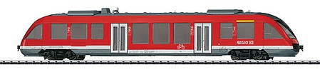 Trix 22271 HO Scale Class 640 Lint 27 Diesel Rail Car - Standard DC -- German Federal Railway (Era VI; red, gray)