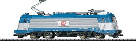 Trix 22284 HO Scale Skoda Type 109 E Class 380 Electric Locomotive - Standard DC -- Czech State Railroad CD #380 006-7 (Era VI 2016; silver, blue, red, gray)