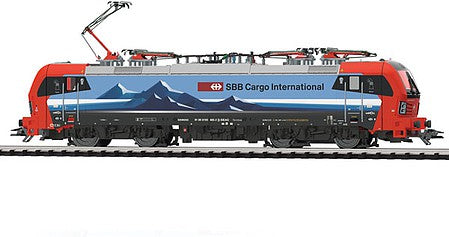 Trix 22296 HO Scale Siemens Vectron Class 193 Electric Locomotive with Sound & DCC-Digital -- SBB Cargo International #193 465-2 (Era VI 2018, Blue Mountain Graphics)